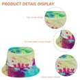 thumbnail image 4 of Sombrero de pescador teñido anudado estampado, sombrero de protección solar para exteriores, sombrero de tazón de doble cara con graffiti, 4 of 5