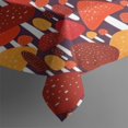 thumbnail image 3 of Red Orange Mushroom Pattern Rectangle Tablecloth 60"x84",Waterproof Polyester Rectangle Table Cloth, Wipeable Spillproof Polyester Tablecloth for Dining, Camping, Indoor and Outdoor, 3 of 5