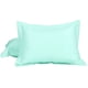 thumbnail image 1 of 2Pcs Fundas De Almohada De Satén Fundas De Almohada Suaves Y Sedosas De 17 ColoresTD / STD / Reina / Rey Azul Spa 20 x 36 Pulgadas, 1 of 6