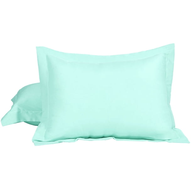 2Pcs Fundas De Almohada De Satén Fundas De Almohada Suaves Y Sedosas De 17 ColoresTD / STD / Reina / Rey Azul Spa 20 x 36 Pulgadas
