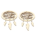 thumbnail image 4 of Kearding 2 juegos de colgantes de madera, adornos, atrapasueños, patrón de plumas, buena suerte con cuerda, diseño hueco, bodas JM01403 JM01403 5piezas, 4 of 6