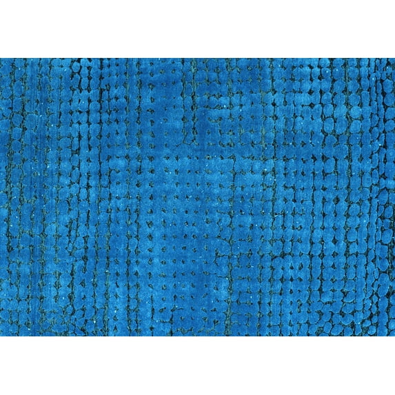 Ahgly Company Indoor Rectangle Abstract Light Blue Modern Area Rugs, 4' x 6'