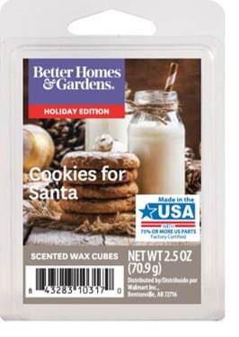 Cookies For Santa Scented Wax Melts Better Homes Gardens 2 5 Oz Walmart Com Walmart Com