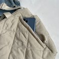 thumbnail image 3 of Bolso Hombro Invierno Bolsos Mujer Acolchados Con Entramado Rombal para El (blanco), 3 of 9