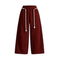 thumbnail image 7 of Luvrsol Women Sweatpants Wide Leg Pants Elastic Waist Loose Fit Daily Casual Active Trousers S-2XL, 7 of 7