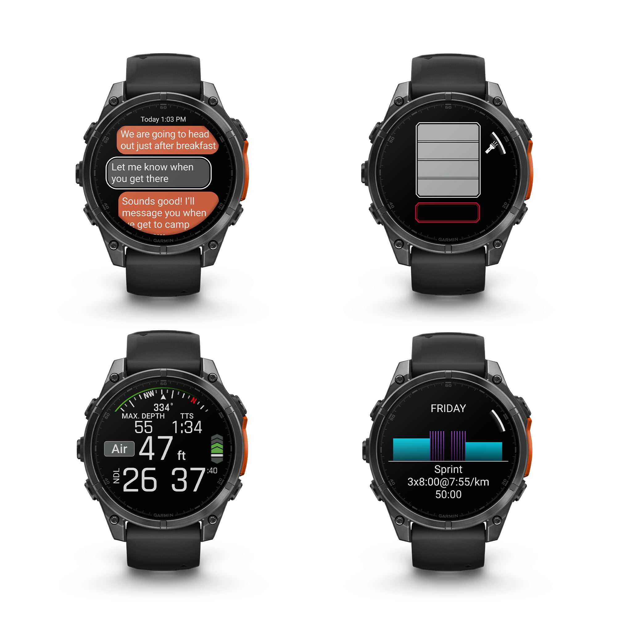Garmin Fenix 8 47MM AMOLED Multisport GPS Smartwatch Slate Gray with Black Silicone Band, Built-in LED Flashlight, Fitness & Health Smart Watch Bundle for Men & Women