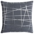 thumbnail image 1 of HomeRoots 403248 Gris & Argent Contemporain Linework Throw Oreiller, 1 of 1