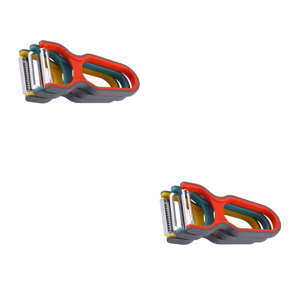 Toystoory 3 unids/set pelador de alimentos de acero inoxidable mango antideslizante Manual cocina herramienta para pelar Color al azar Color aleatorio 2piezas Toystoory CBP111037