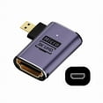 thumbnail image 2 of Chenyang Right Angled Micro HDMI Male to HDMI 2.1 Female UHD Extension Gold Converter Adapter Support 8K 60hz HDTV, 2 of 7