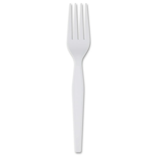 Dixie® Heavyweight Disposable White Plastic Fork, FH217, 1,000 Forks