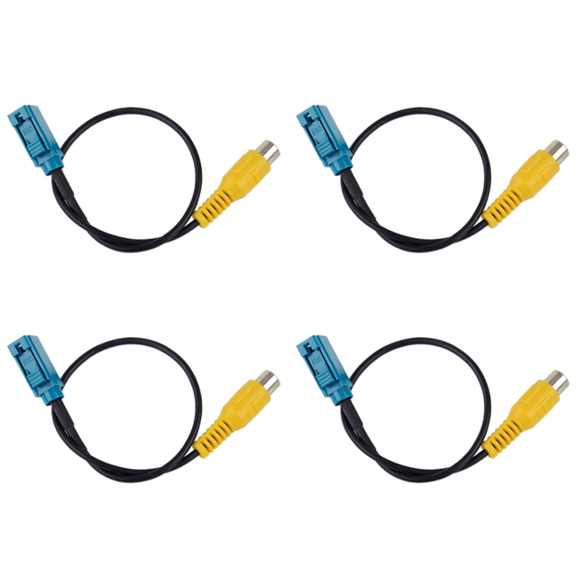 4X Adaptador de Estacionamiento de Cable de CáMara de Marcha AtráS Fakra de 8 Pulgadas para