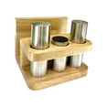 thumbnail image 1 of Salero y pimentero, caja para condimentos, recipiente para almacenar azúcar, utensilios de cocina Madera de acero inoxidable, 1 of 9