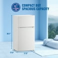 thumbnail image 3 of WANAI 3.5 Cubic feet Small Refrigerator with Freezer on Top Double Door Mini Fridge New White, 3 of 9