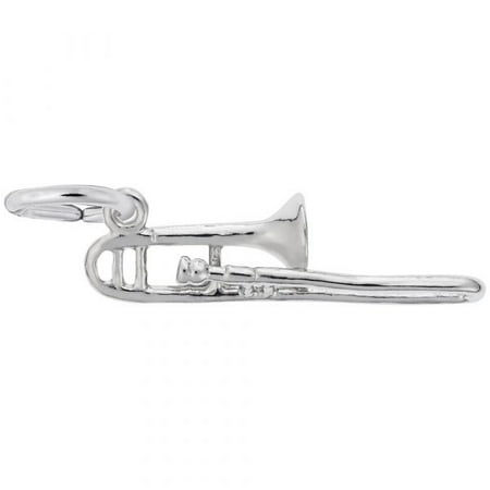 Trombone Charm: Sterling Silver: Arts, Music & Entertainment: Style 503 (Rembrandt Charms 2020) | 0.3 in x 1.04 in (7.57 mm x 26.46 mm)