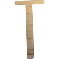 Awesome Life Craft, Unfinished Wooden 2'' Tall Letter T, Paintable Wood Craft