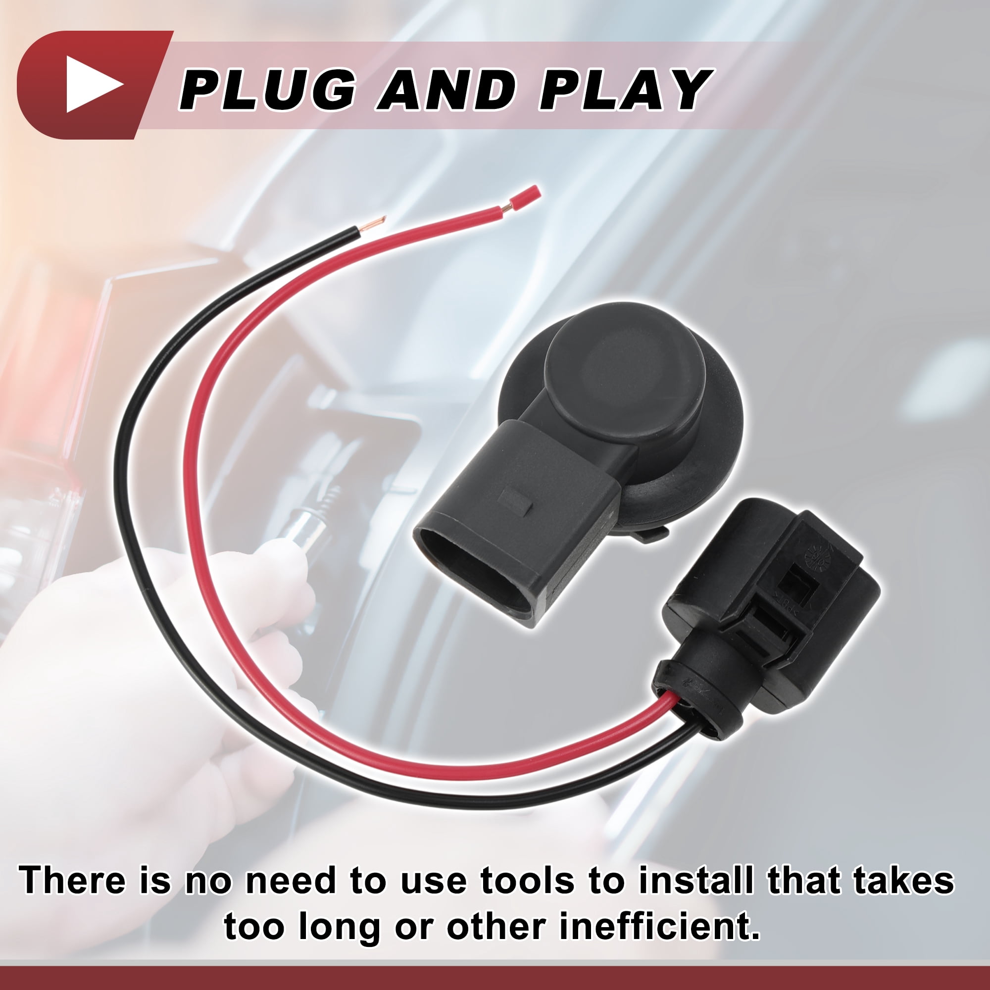 Unique Bargains DRL Daytime Running Light Socket Wiring for Skoda Octavia 2009-2013