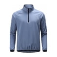 thumbnail image 5 of Maqroz Long Sleeve Workout Tops Men 1/4 Zip Mock Neck Athletic Sun Protection Shirt Moisture Wicking Training Gym Sweatshirt Lightweight Running Golf Top, 5 of 8