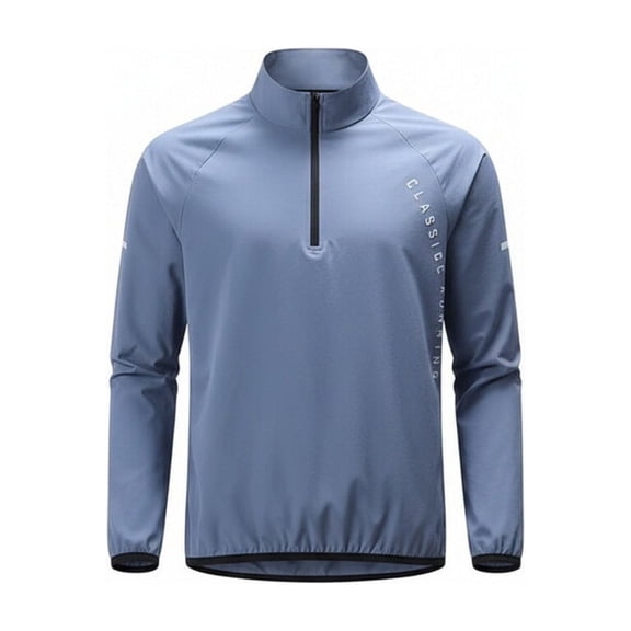 Mens T-Shirts , Men's Long Sleeve 1/4 Zip Shirts UPF 50 Rash Guard Performance Wicking Mock Neck Sun Protection Shirts