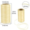 thumbnail image 2 of Flat Waxed Thread (Beige & White) - 284Yard 1mm 150D Wax String Cord Sewing Craft Tool Portable for DIY Handicraft Leather Products Beading Hand Stitching, 2 of 6