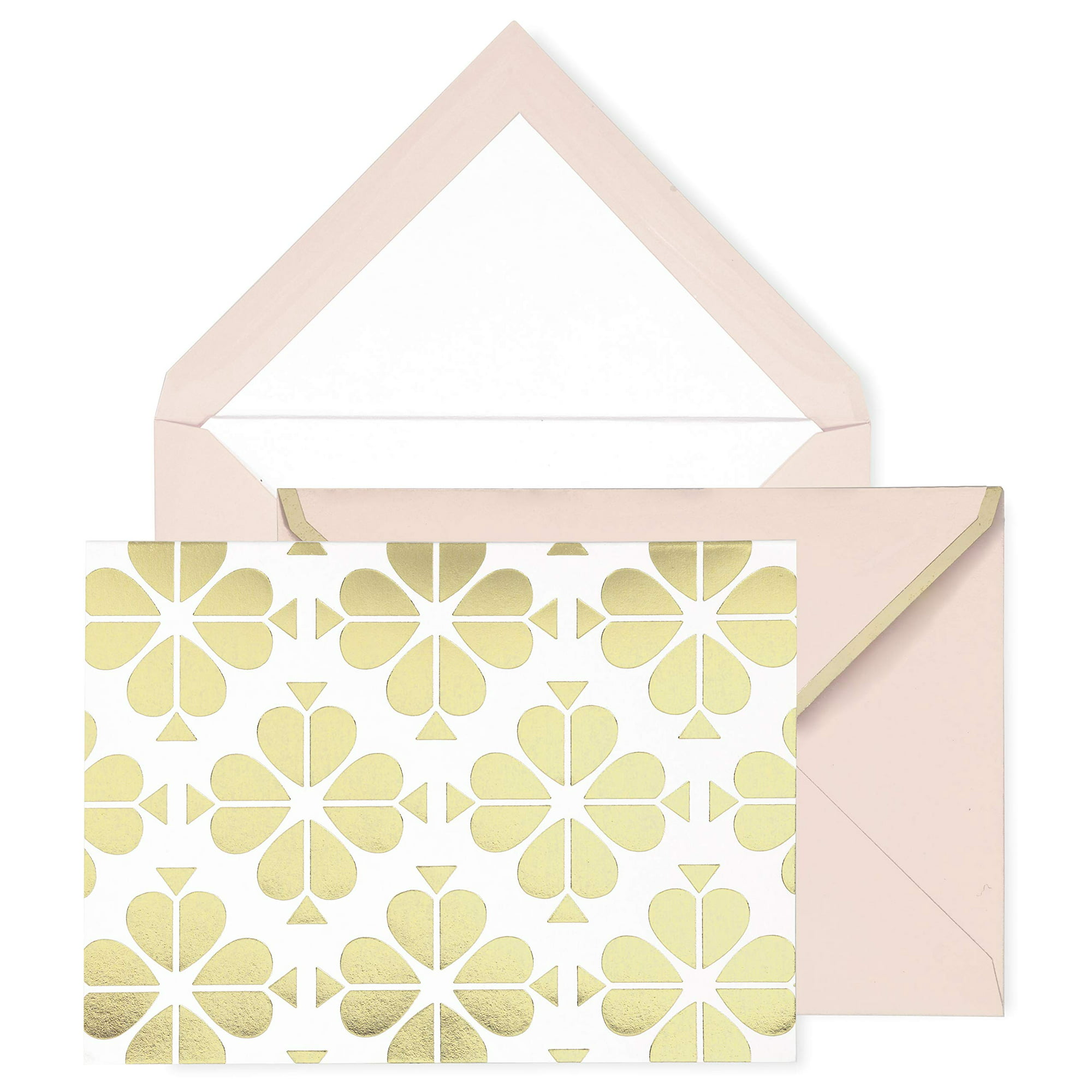 Kate Spade New York Greeting Card Set of 10 with Blank Interior and Lined  Envelopes, Spade Flower (Gold) | Walmart Canada