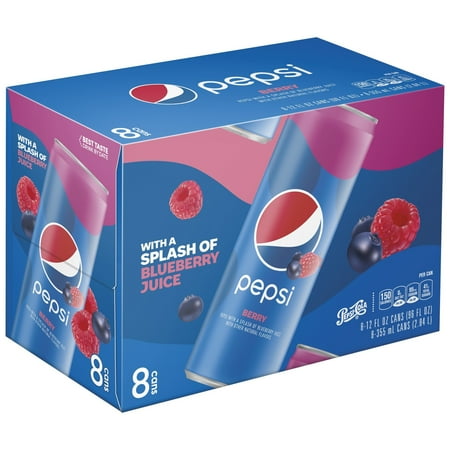 Berry Ice - (3 Pack) Pepsi Soda, Berry, 12 Fl Oz, 8 Count