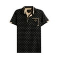 thumbnail image 2 of Ma Croix Mens Short Sleeve Pattern Printed Slim Polo Shirt, 2 of 7