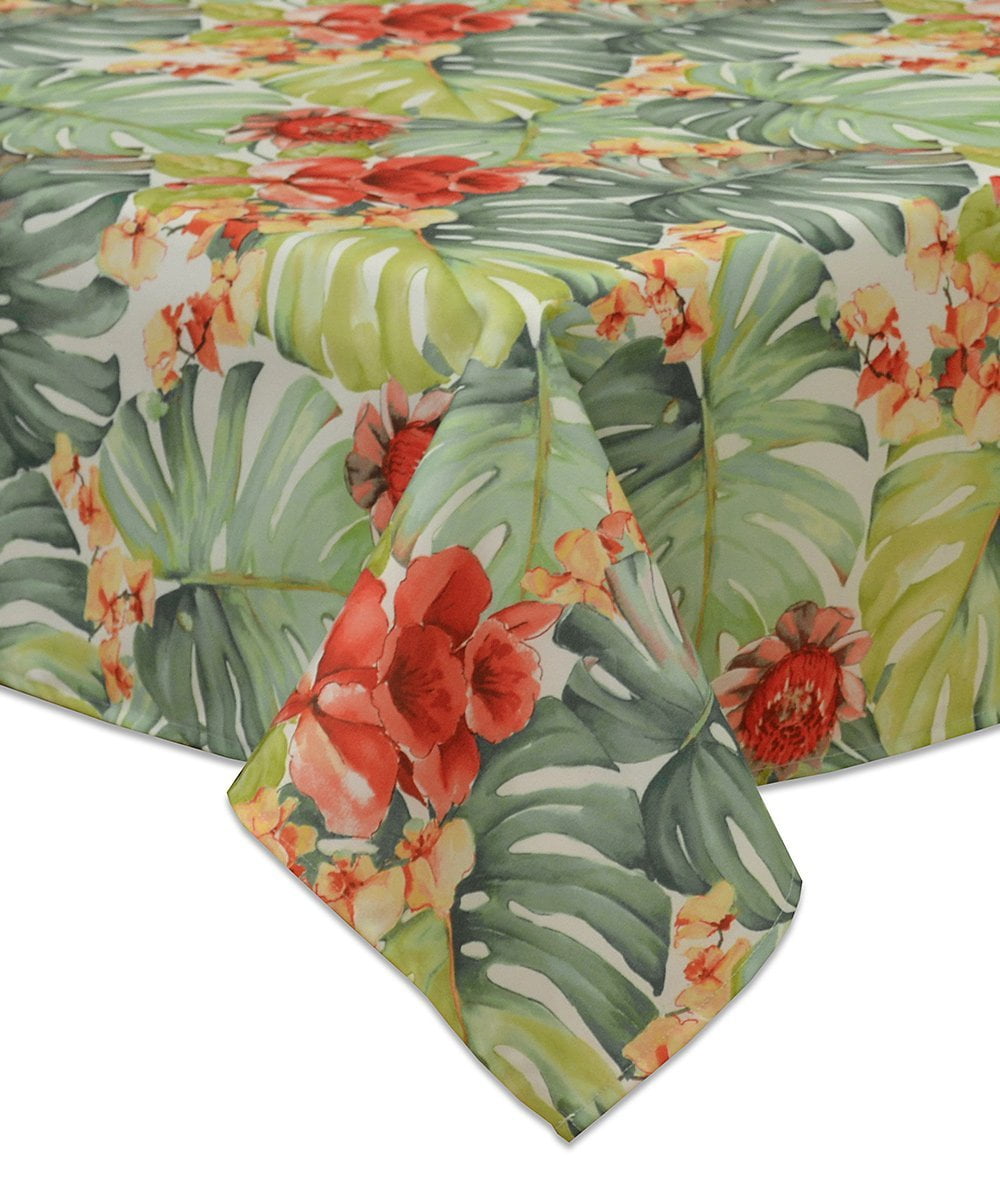 Walmart Leaves Indoor Outdoor Water Repellent Microfiber Tablecloth 60