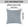 thumbnail image 5 of Unique Bargains Corduroy Soft Square Cushion Covers Pillow Covers 2pk Slate Grey 20" x 20", 5 of 6
