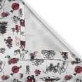 thumbnail image 5 of Ambesonne East Grommet Curtain, Japanese Architecture Artwork, 50" x 84", Dark Coral Black White, 5 of 6