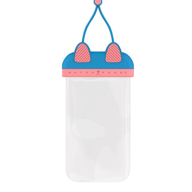 Bolsa para teléfono Funda para teléfono móvil subacuática Bolsa sellada IPX8 Bolsa transparente impermeable para teléfono móvil, azul Inevent EL003013-02
