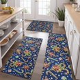 thumbnail image 2 of Blue Christmas Candy Cane Pattern Kitchen Rugs Sets Of 3,Kitchen Runner Rugs Non Skid Washable,Decorative Kitchen Floor Mats for Kitchen,Sink,Laundry,17"x30"+ 17"x47" + 17"x59", 2 of 6