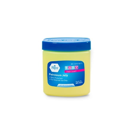 MEDPRIDE Blue Petroleum Jelly with Fresh Baby Scent Skin Moisturizer Baby Essentials, 8 Oz