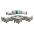 thumbnail image 6 of TK Classics COAST-06f-GREY 6 Piece Coast Outdoor Wicker Patio Furniture Set 06f, Grey, 6 of 11