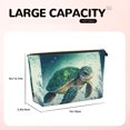 thumbnail image 4 of Picia Watercolor Turtle1 Printed Leather Travel Toiletry Bag,Cosmetic Organizer, Makeup Travel Bag, Durable Travel Pouch, Compact Toiletry Bag, Travel Accessories, 4 of 6