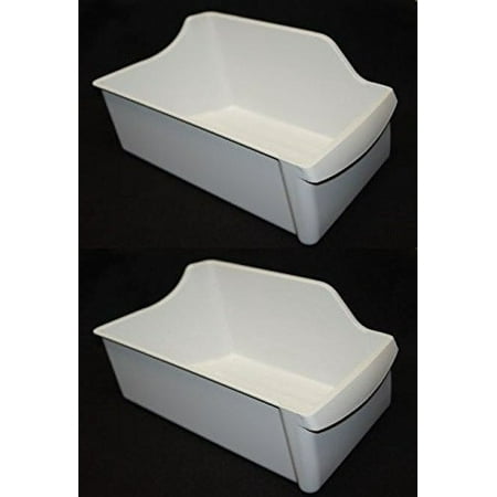 Ice Container Assembly - 2 PACK - New Genuine OEM Frigidaire Ice Bucket Bin Storage Container Cube 240385201