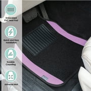 FH Group Carpet Floor Mats for Car, SUV, Van Universal Fit w/ Free Gift - Full Set F14407Purple