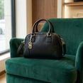 thumbnail image 6 of INSPIRE CHIC Vegan Leather Purse Bags Top Handle Dome Satchel Bag with Strap for Women Black, 6 of 6