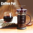 thumbnail image 2 of French Press Coffee Tea Maker, 800ml Press Coffee Maker Kettle Borosilicate Glass Tea Coffee Pot Container for Home Use, 2 of 5