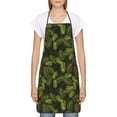 thumbnail image 2 of Fuzoiu Tropical Palm Leaves Fern Leaf Print Waterproof Apron, Kitchen Apron for Women Men Chef, Apron for Christmas Dinner Party Cooking Baking Crafting House Cleaning Kitchen, 2 of 7