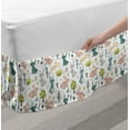 thumbnail image 2 of Jungle Nursery Bed Skirt, Childish Pattern with Funny Pastel Bunnies and Blooming Floral Plants Trees, Elastic Bedskirt Dust Ruffle Wrap Around for Bedding Decor, 4 Sizes, Multicolor, by Ambesonne, 2 of 2