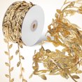 thumbnail image 3 of EeaseCA 1 Roll Leaf Ribbon Garland Artificial Vine Decoration Wreath Making Leaf Ribbon Fabric Leaf String Greek Party Decorations 30, 3 of 9
