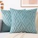 thumbnail image 1 of Fundas de almohada DecoruHome Spring de lana sintética de 66 x 66 cm, color verde menta, 1 of 9
