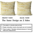 thumbnail image 2 of Polka Dot Pillow Covers Set of 2 Dark Gold Cream Throw Pillows 18x18 in Outdoor Boho Design Brush Strokes Decorative Pillowcase Square Cushion Cover Linen Pillow Case for Home Sofa Couch Bed, 2 of 6