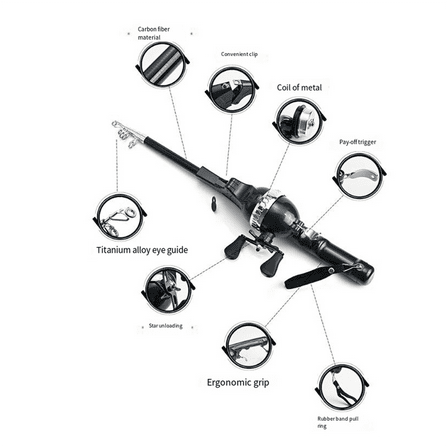 New Arrivals Portable Folding Fishing Rod Telescopic Fly Poles with Reel Line Travel Mini for