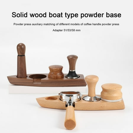 

Fogcroll Espresso Tamper Holder Solid Sturdy Walnut Wood Coffee Filter Tamper Holder for Home