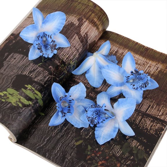 ETEREAUTY 20pcs Silk Orchid Flower for Party Decorations, Floral Craft Supplies for Wedding and Home Design