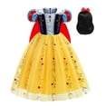 thumbnail image 1 of Vestido de Blancanieves de Disney para niñas, disfraz de princesa con capa, vestido de baile de encaje para Halloween, ropa de fiesta de cumpleaños para niños Fivean unisex, 1 of 2