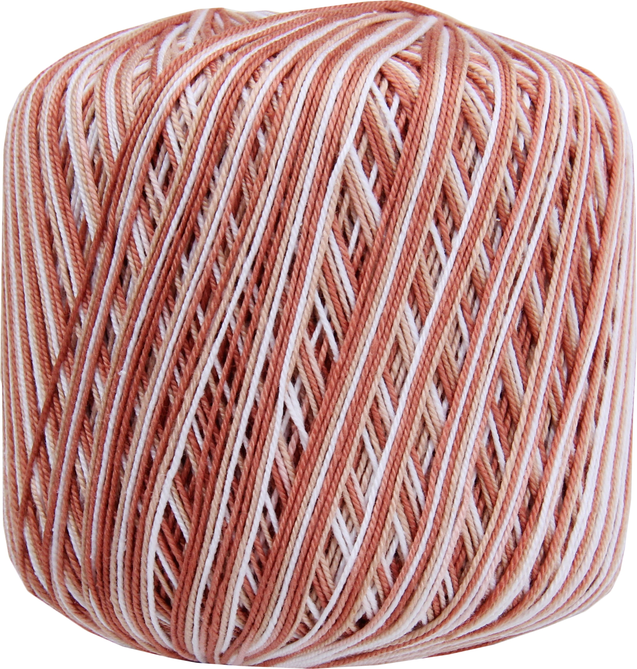 Threadart 100 Pure Cotton Multicolor Crochet Thread Size 10 Color 52 Variegated Desert