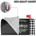 thumbnail image 5 of Wreath Buffalo Plaid Mailbox Covers, Welcome Magnetic Mailbox Cover, Plaid and Leaves Mail Box Covers for Garden Outdoor Decor 25.5x21 in Black White, 5 of 6