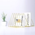 thumbnail image 5 of GHSDFBB Gold Magazine Holder, Desktop File Sorter Organizer, 9 Slot Triangle Shape, Size 12.2" Lx7" Wx6.9" H, 5 of 5